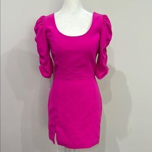 Amanda Uprichard  Barton Dress Mini Elegant Hot Pink Dress Size XS